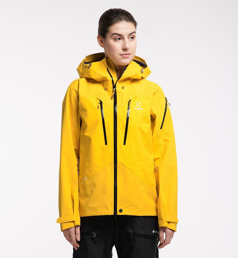 Haglöfs Womens Spitz Ski Jacket Yellow New Zealand 18354KUEZ